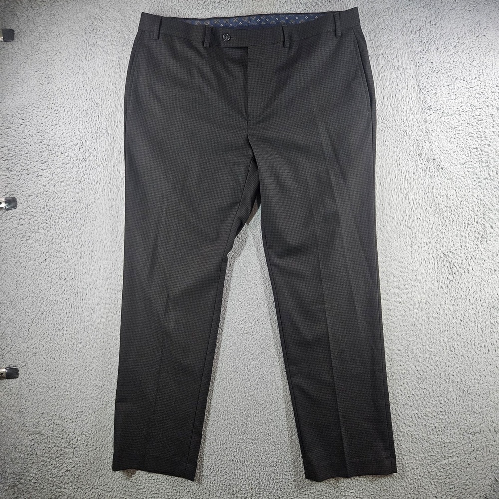 Lauren Ralph Lauren Mens Brown Micro Check Dress Pants 38x30 Stretch Trousers‎